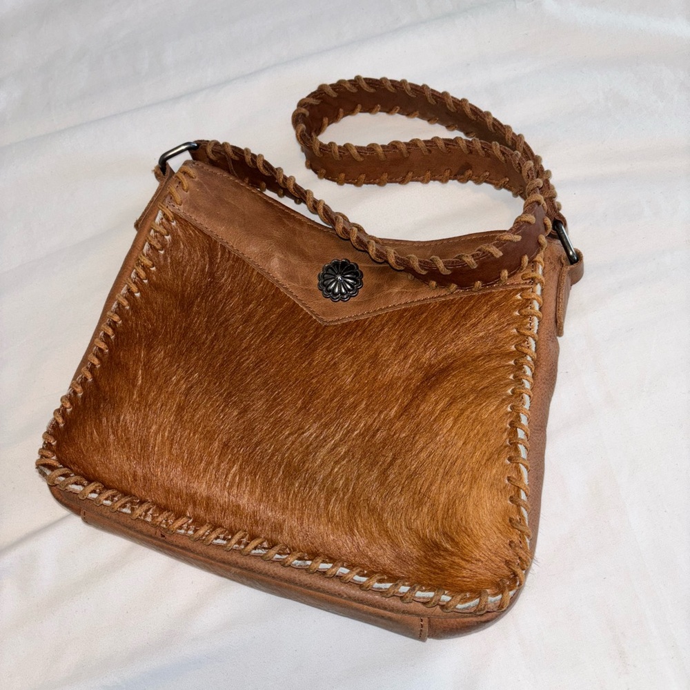 Mixed Leather & Calf/Pony Hair on Hide Bag